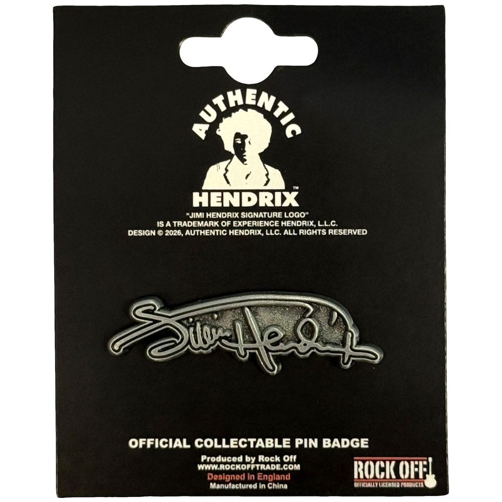 Jimi Hendrix - Signature Logo Pin - Zilverkleurig